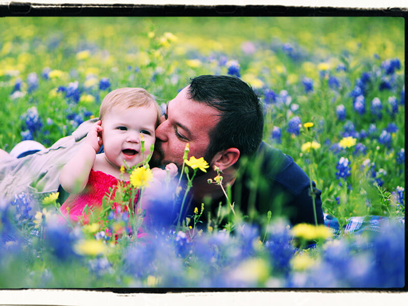 A Dad Kissing His Daughter